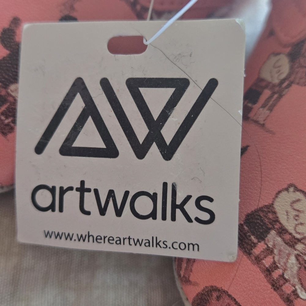 Artwalks Pink and Red Baby Walker Shoes - Picture 2 of 7